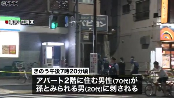 殺人未遂事件の現場 東京都江東区北砂5丁目のアパート