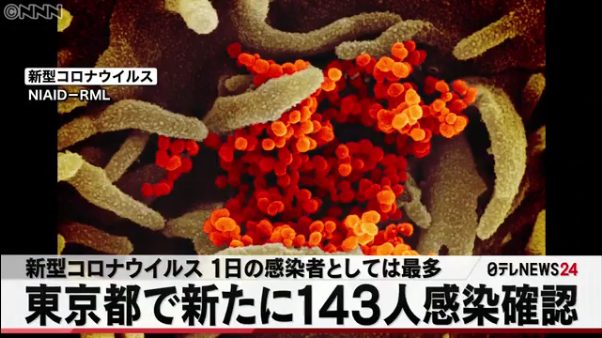 東京都で新たに143人の新型コロナ感染