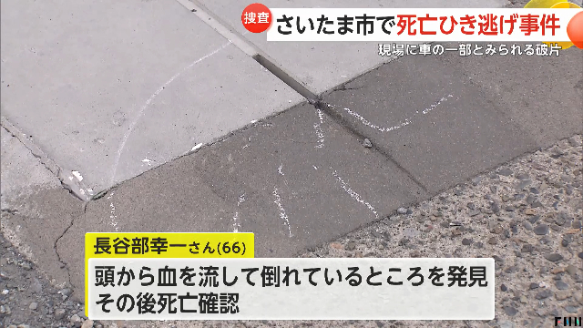 さいたま市見沼区大和田町の県道2号でひき逃げ事件 長谷部幸一さんが死亡