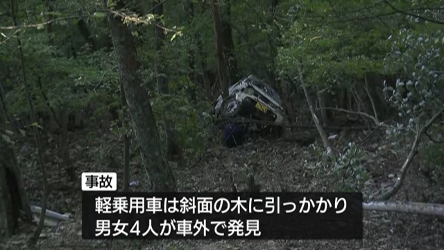 吉野川市山川町の高越山で高越寺の参拝客を乗せた車が滑落 2人死亡1人意識不明