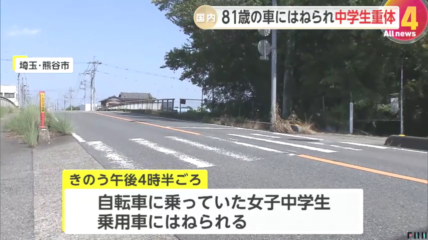 熊谷市西野の県道341号