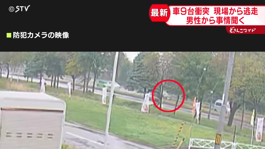 現場は恵庭市南島松の国道36号