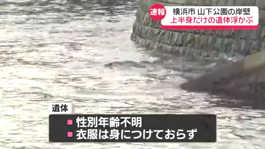 遺体は性別年齢不詳