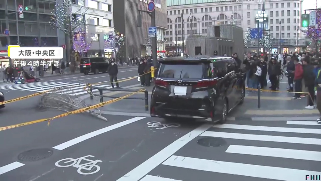 現場は大阪市中央区難波4丁目の御堂筋