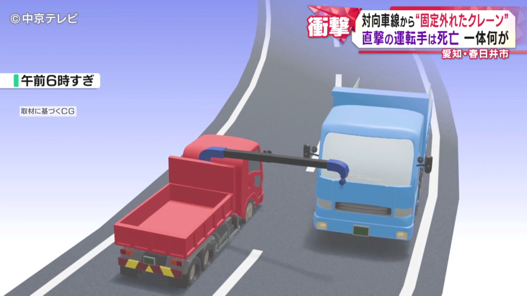 宇野竜次を過失運転致死で逮捕 春日井市西尾町の県道53号でクレーンのアームが対向車に直撃し運転手死亡