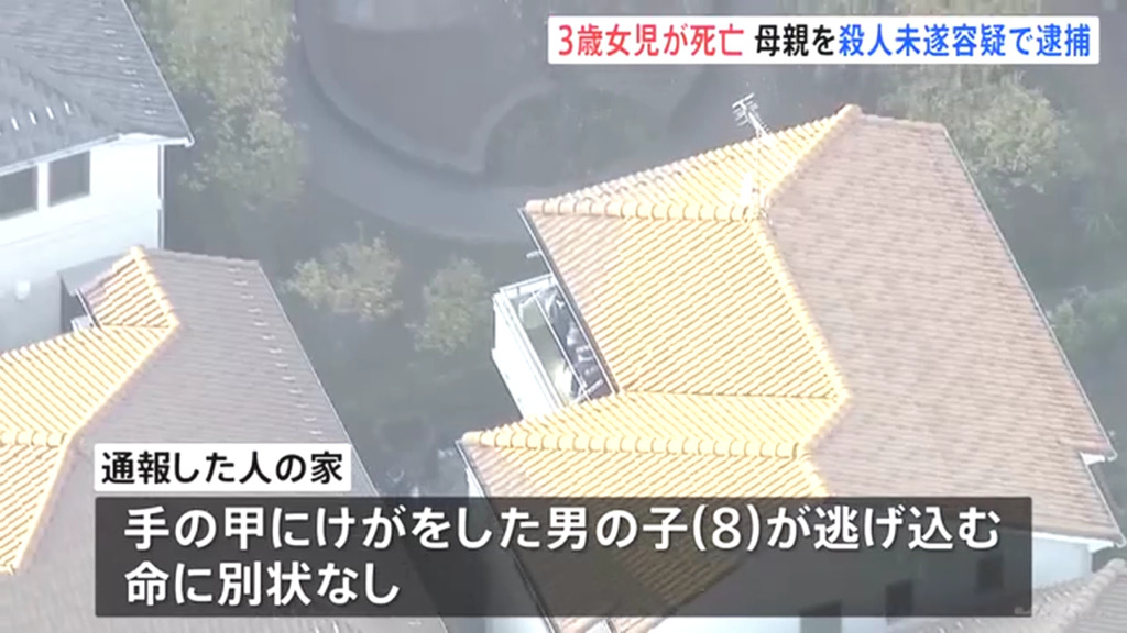 3歳女児死亡 8歳男児は命に別状なし