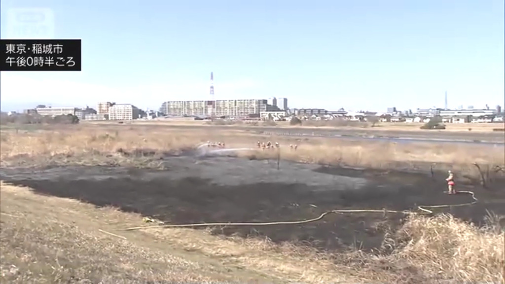 現場は府中市小柳町6丁目の多摩川河川敷