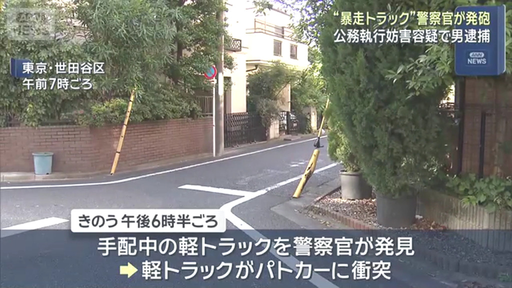 世田谷区若林5丁目の路上