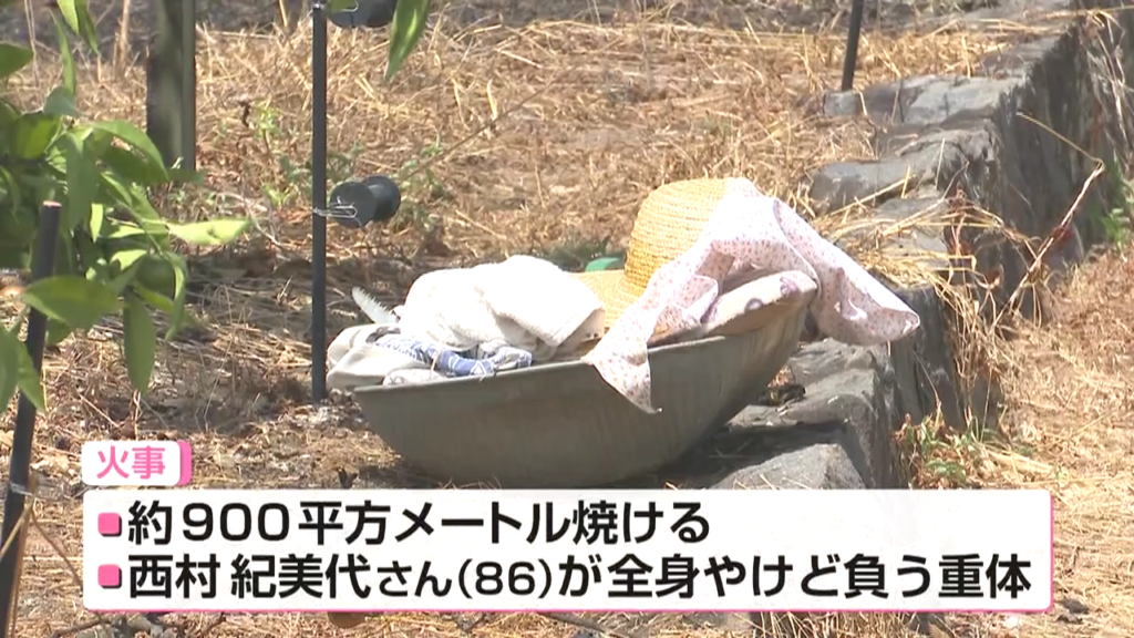 熊本県玉東町西安寺のミカン畑で火事 剪定しながら枝を燃やしていた西村紀美代さんが死亡