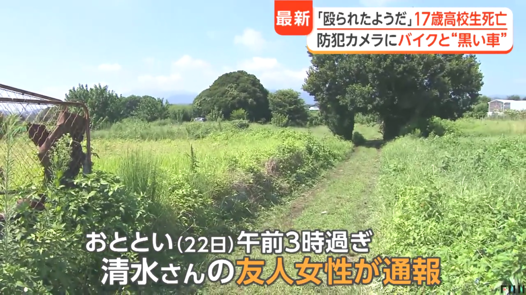 現場は相模原市中央区田名の道路沿いの草むら