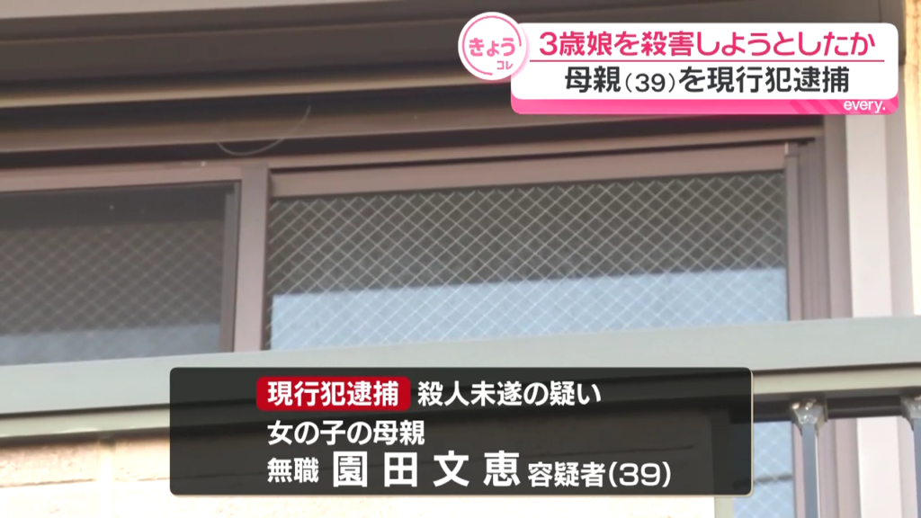 園田文恵を殺人未遂で逮捕 藤沢市辻堂元町2丁目「ソレイユ元町」で3歳の娘の顔を圧迫して殺害しようとする