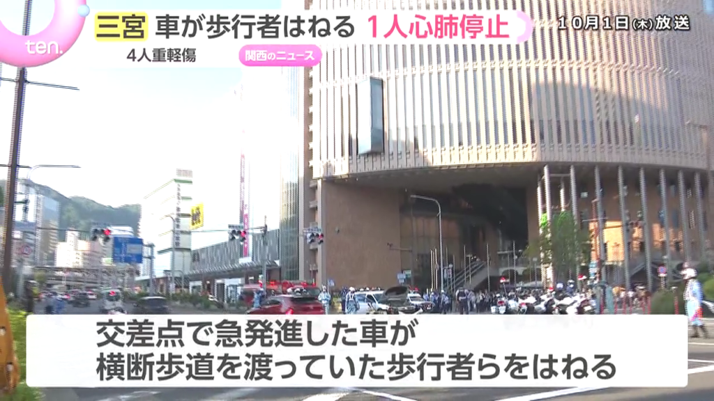 神戸市中央区御幸通8丁目のフラワーロード「国際会館前交差点」